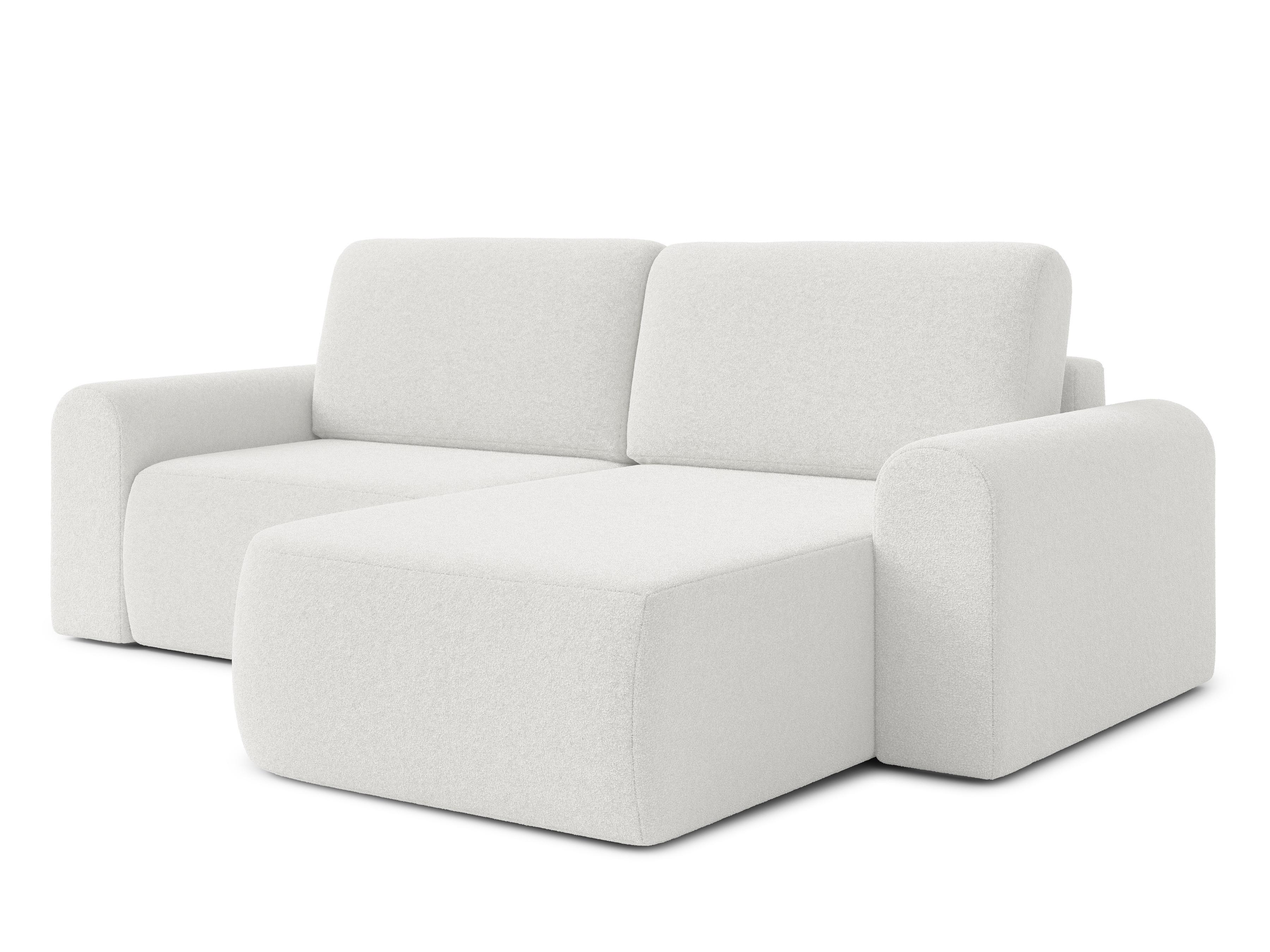 ECKSOFA L Form Otterton Creme 250/180/95 cm Rechts mit Schlaffunktion - Creme/Schwarz, Kunststoff/Textil (250/180cm) - AX Living