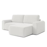 ECKSOFA L Form Otterton Creme 250/180/95 cm Rechts mit Schlaffunktion - Creme/Schwarz, Kunststoff/Textil (250/180cm) - AX Living