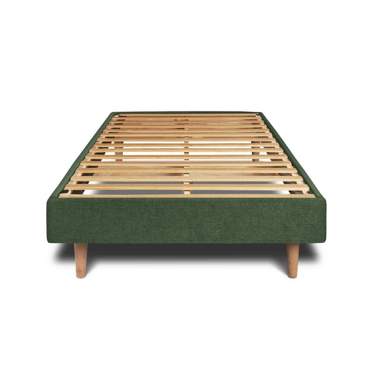 LATTENROST – Stoff – Im Bausatz - 90 x 190 cm - Beige/Olivgrün, Karton/Holz (90/190cm) - Sommeil de Plomb