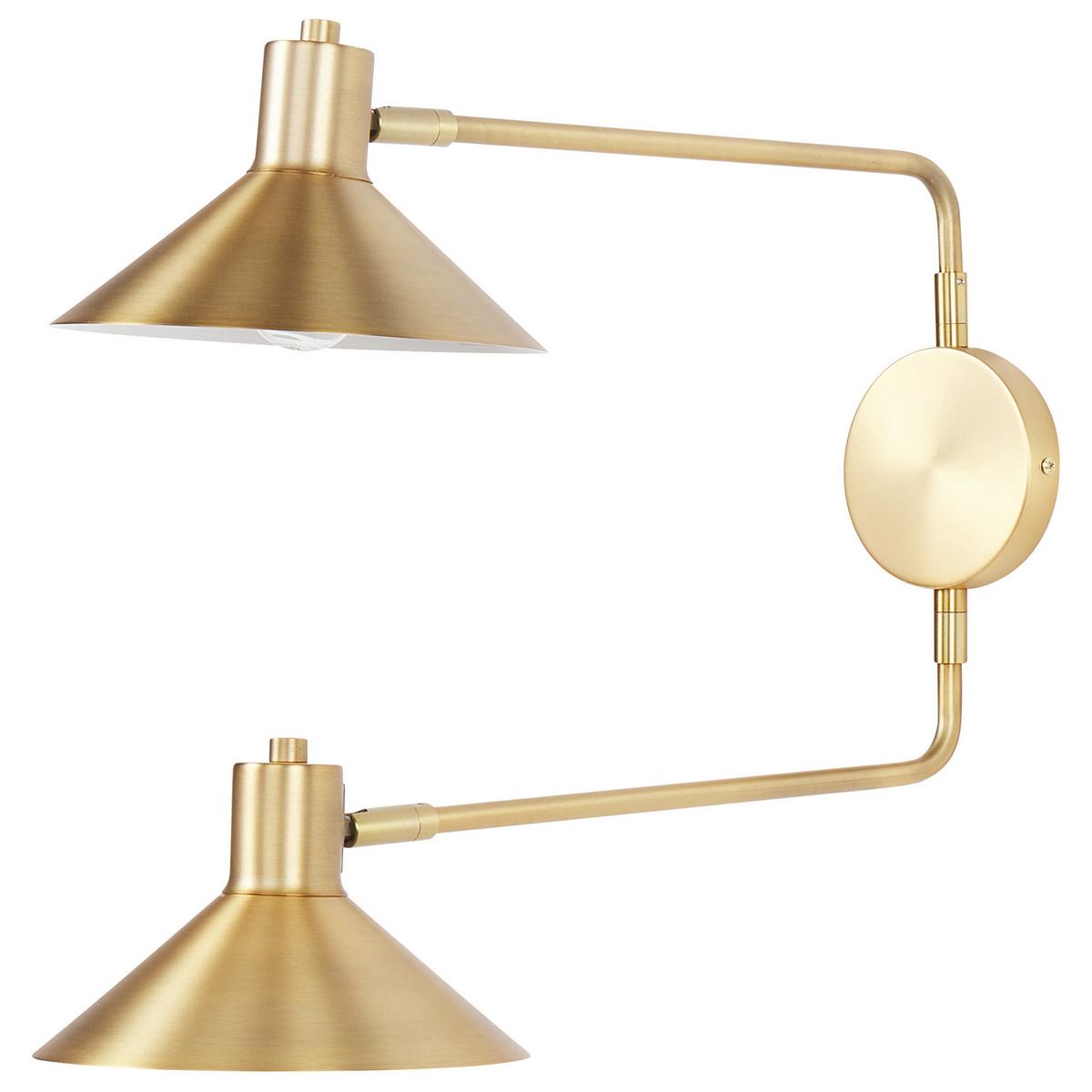 WANDLEUCHTE Gold Kadassa - Goldfarben, Metall (84/38/20cm) - Beliani
