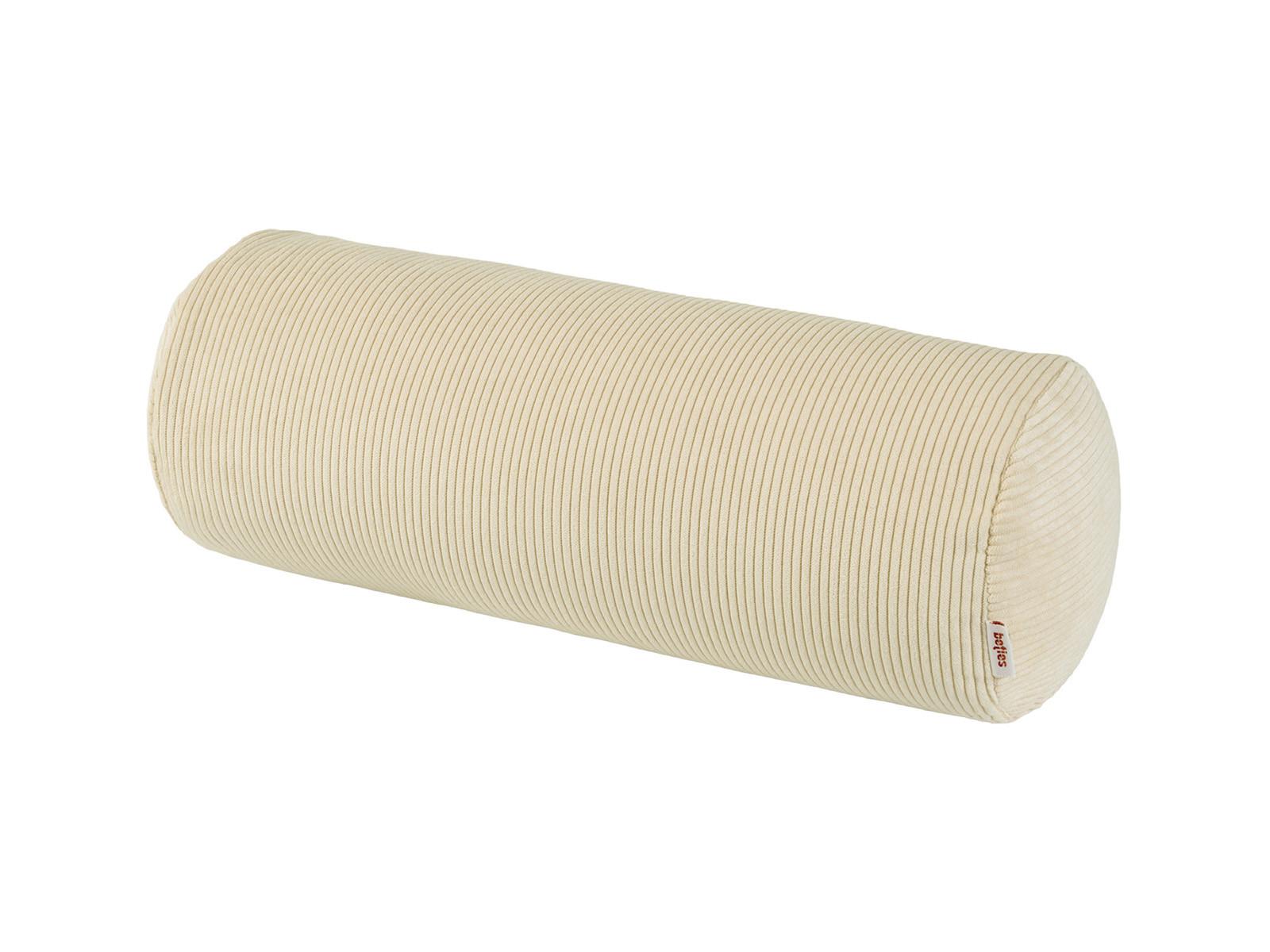 NACKENROLLENHÜLLE HYggelig No.1 kreide-beige Cord-Samt 40/15 cm - Beige, Textil (15/40cm) - beties Heimtextil