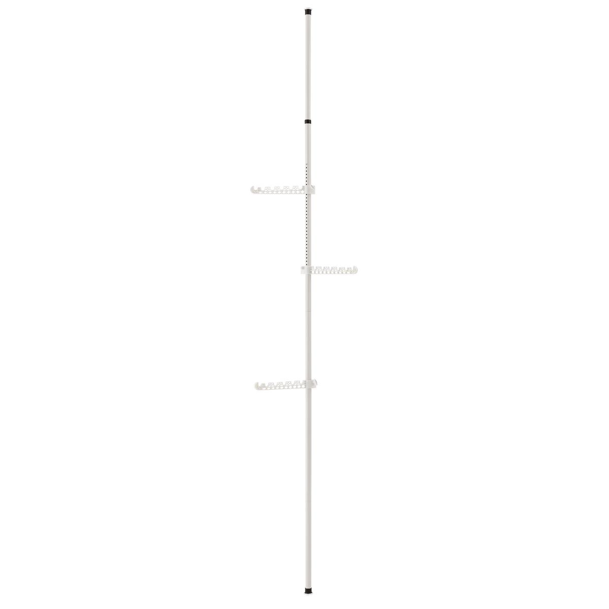 TELESKOPGARDEROBE - Weiß, Metall (30/305/1cm) - [en.casa]
