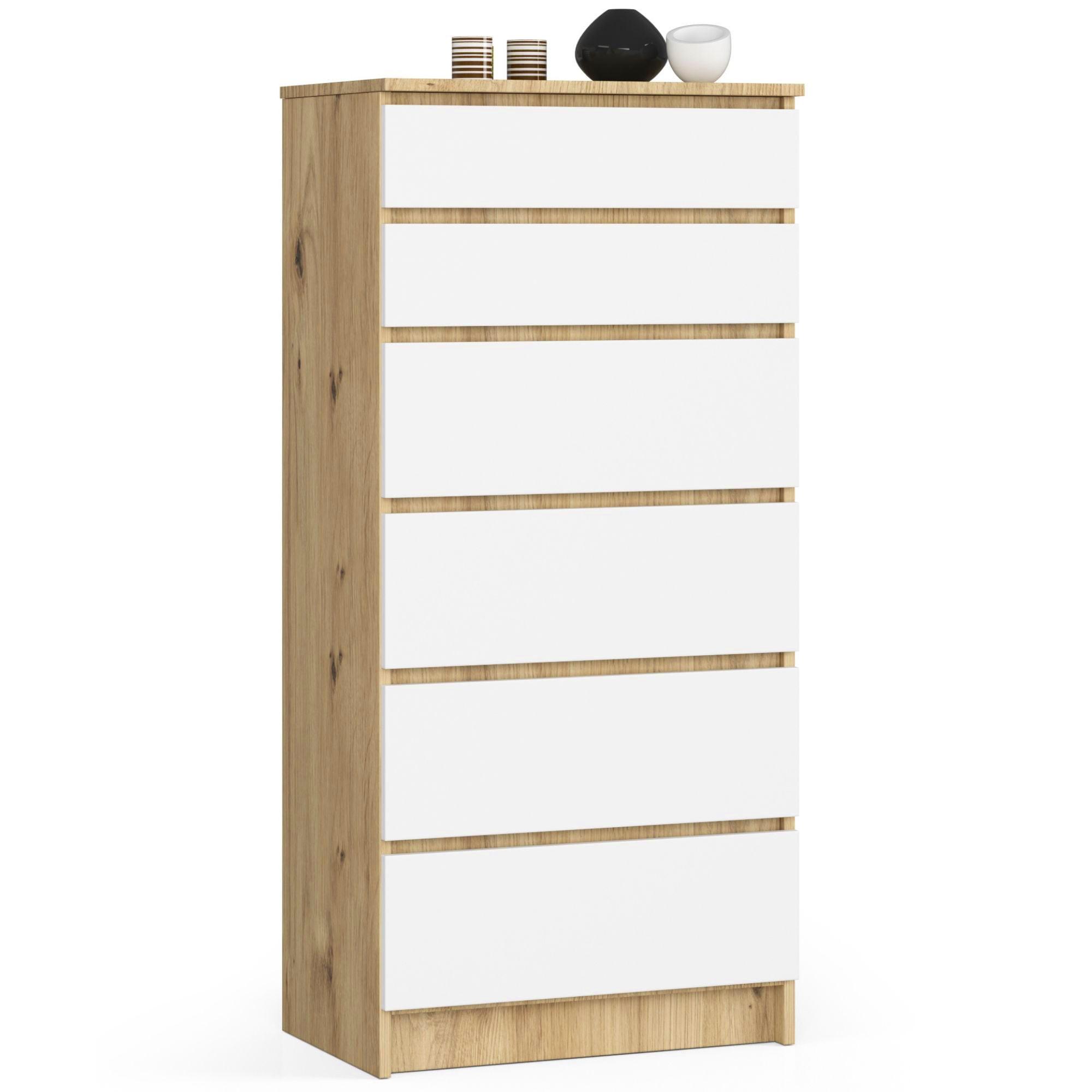 KOMMODE Eiche Artisan, Weiß 130/60/40 - Eiche Artisan/Weiß, Holzwerkstoff (60/130/40cm) - RAUMHIRSCH FURNITURE