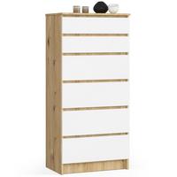 KOMMODE Eiche Artisan, Weiß 130/60/40 - Eiche Artisan/Weiß, Holzwerkstoff (60/130/40cm) - RAUMHIRSCH FURNITURE