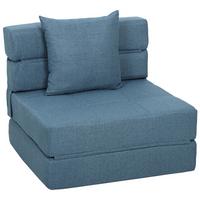 SCHLAFSESSEL aus Polyester Schaumstoff Dunkelblau - Dunkelblau, Textil (70/61/70cm) - HOMCOM
