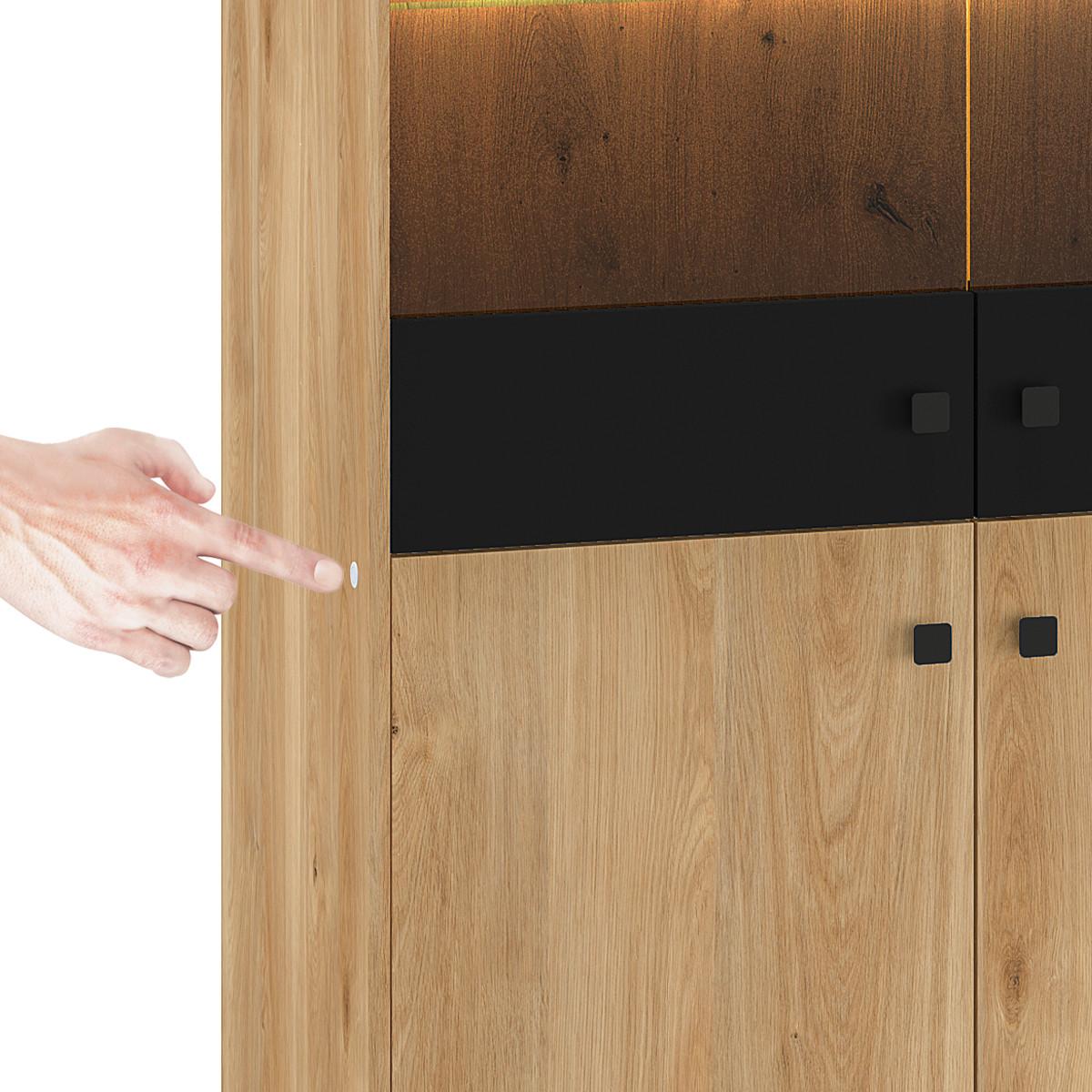 GESCHIRRSCHRANK Elara Holz - Braun, Holzwerkstoff (90/160/40cm) - Petits-meubles