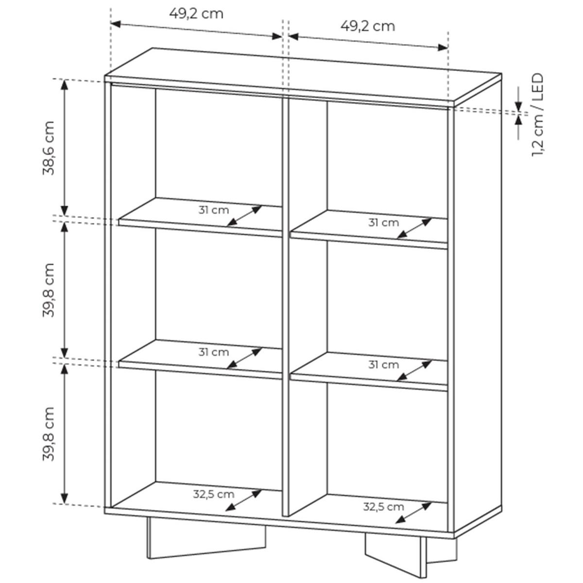 HIGHBOARD Semi 103 cm - Beige/Cappuccino, Holzwerkstoff (103.9/138.4/40cm) - Selsey