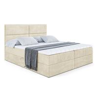 BOXBETT mit Matratze H4 und Lattenrost - AURA - 140x200 - H4 - Beige - Beige, Holzwerkstoff (140/200cm) - ALTDECOR