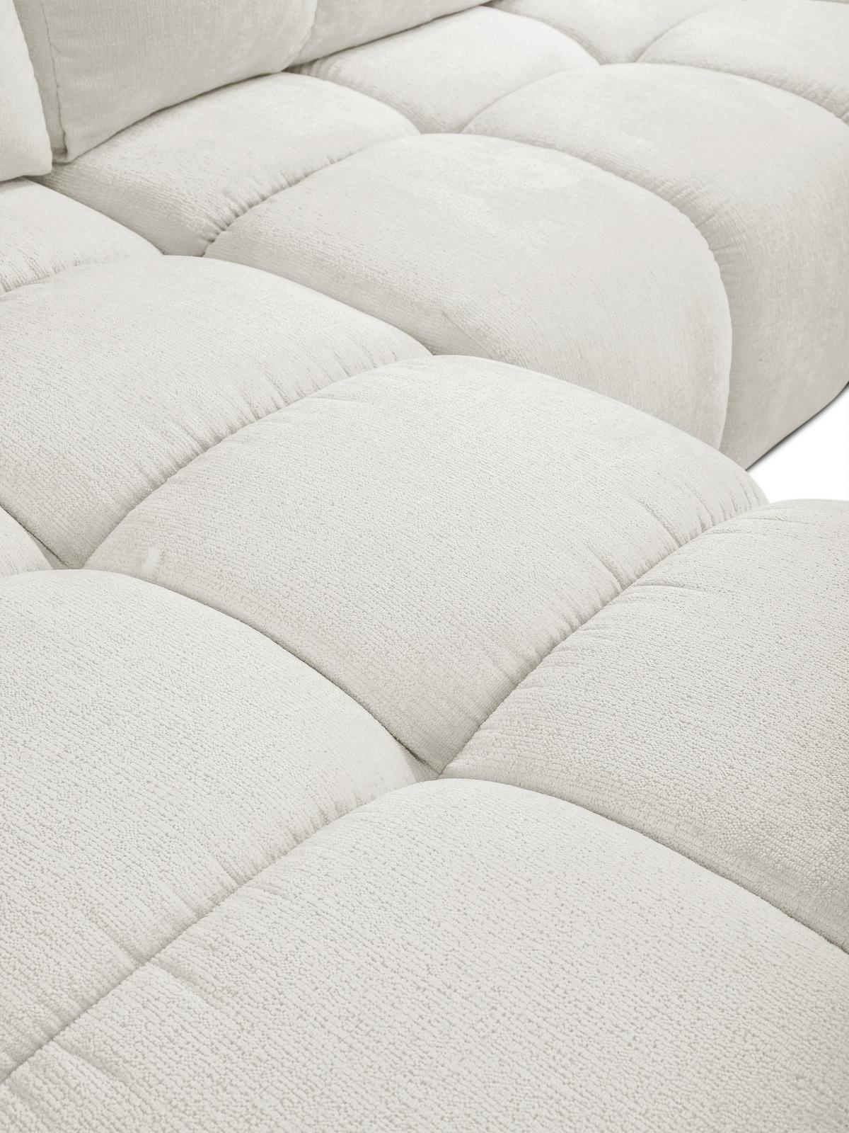 ECKSOFA L Form Hosio Cremefarbton 286/177/88 cm Links mit Schlaffunktion - Hellgrau/Schwarz, Kunststoff/Textil (177/286cm) - AX Living