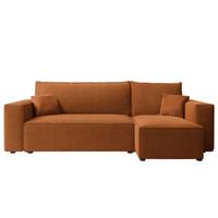 ECKSOFA Adara Mit Schlaffunktion - Hellbraun, Holzwerkstoff/Textil (145/244cm) - Fun Möbel