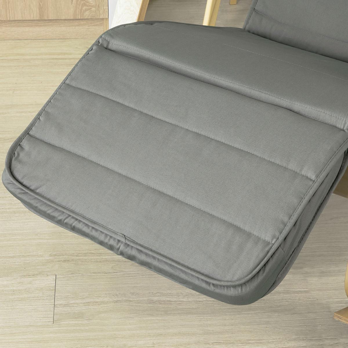 SCHAUKELSTUHL Grau - Grau, Holz/Textil (56/80/80cm) - SoBuy