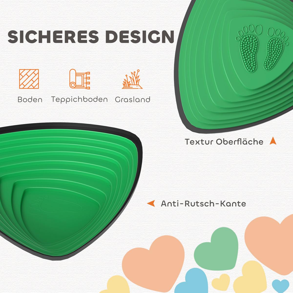 BALANCIERSTEINE 6 Stück Rutschfeste Trittsteine für Kinder 3-8 Jahren Bunt - Multicolor, Kunststoff (37.5/16/37.5cm) - AIYAPLAY