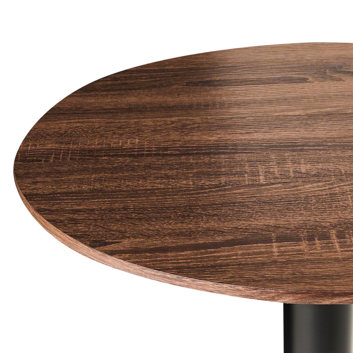 STEHTISCH Schwarz/Dunkelbraun 60/60 cm Morella - Dunkelbraun, Holzwerkstoff (60/60/102cm) - Beliani