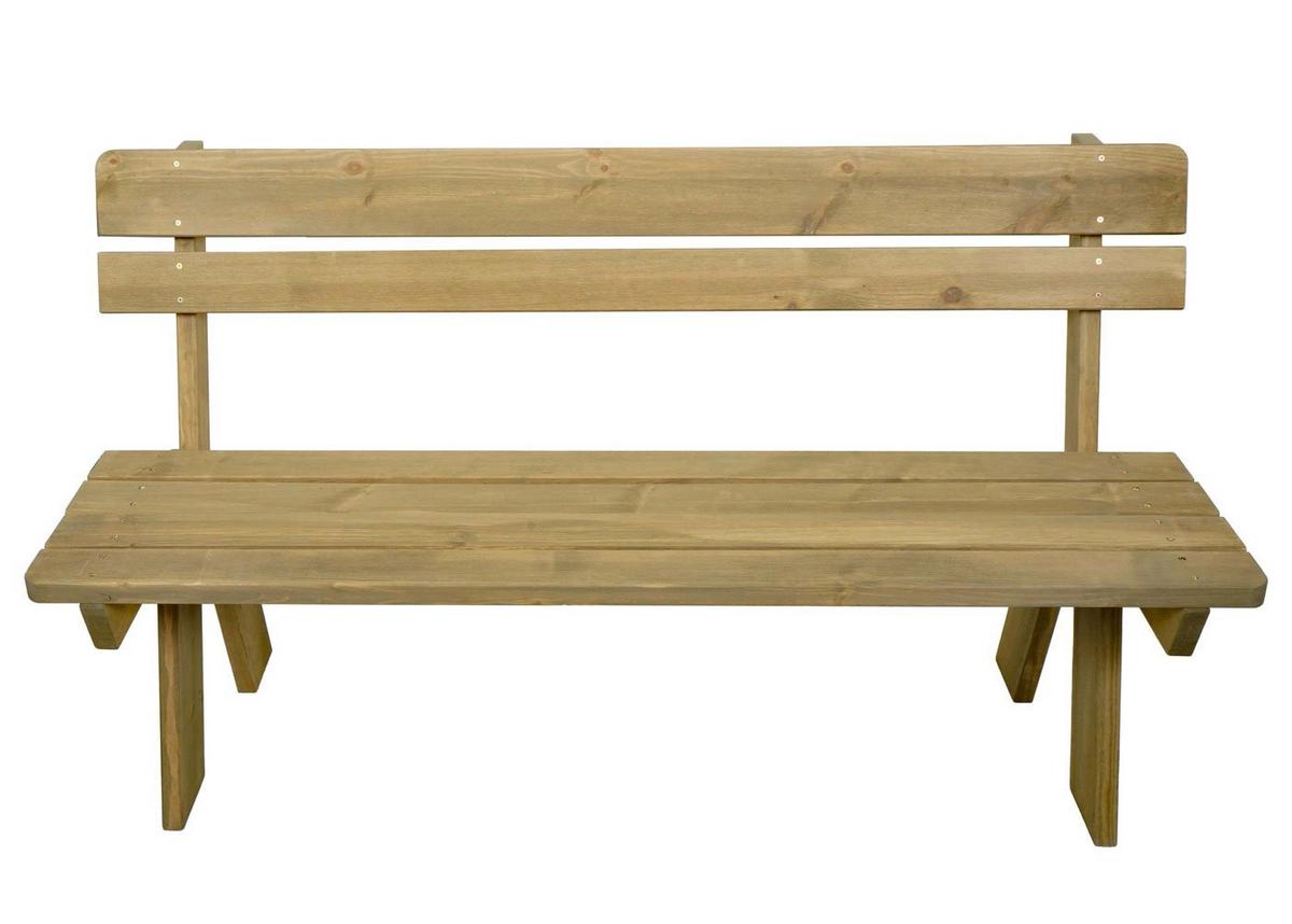 GARTENBANK Beige - Beige, Holz (148/86/54cm) - MCW