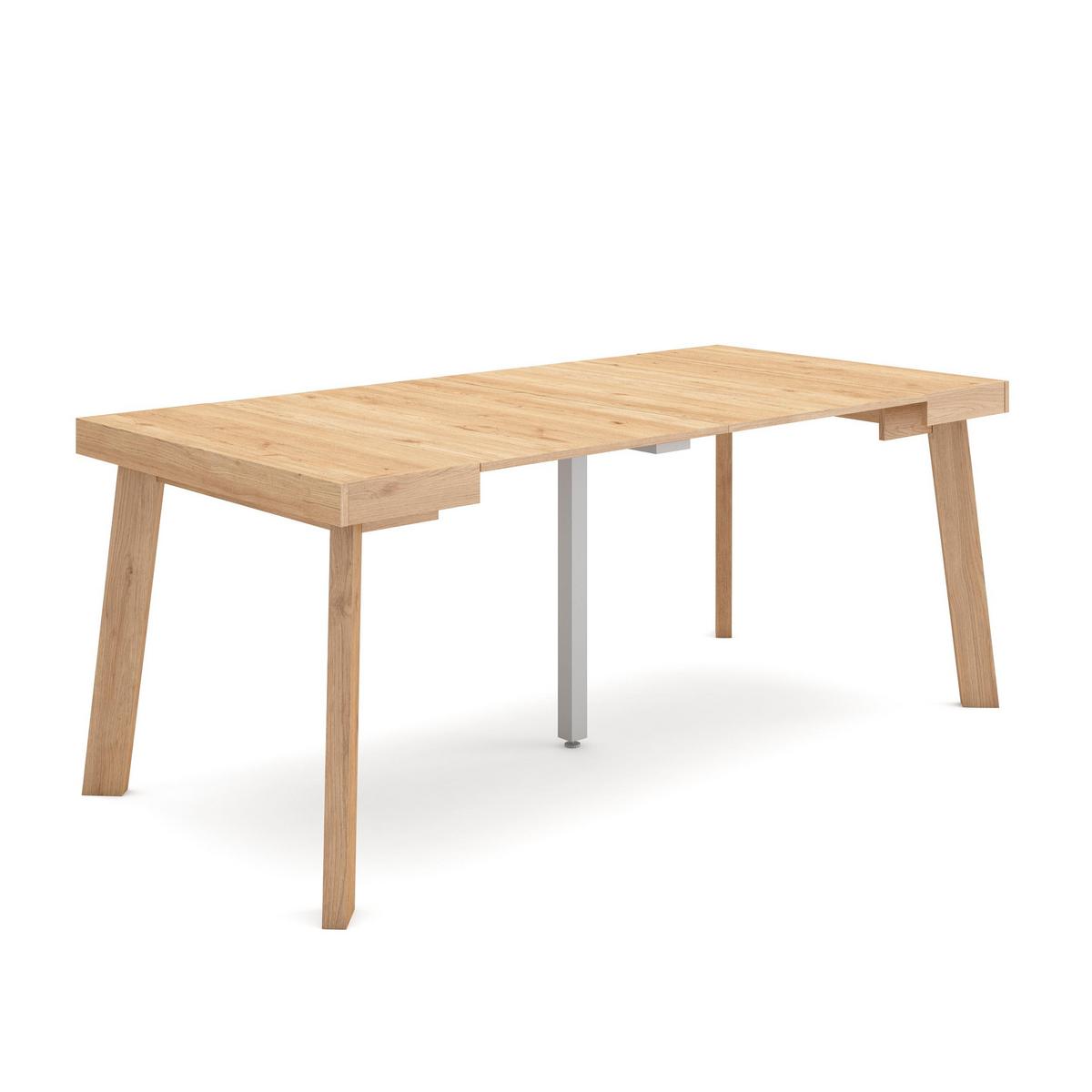KONSOLENTISCH ausziehbar 58 bis 180cm, für 8 Gäste, eiche, 90/58/73cm - Eichefarben, Holzwerkstoff (90/180/73cm) - Skraut Home