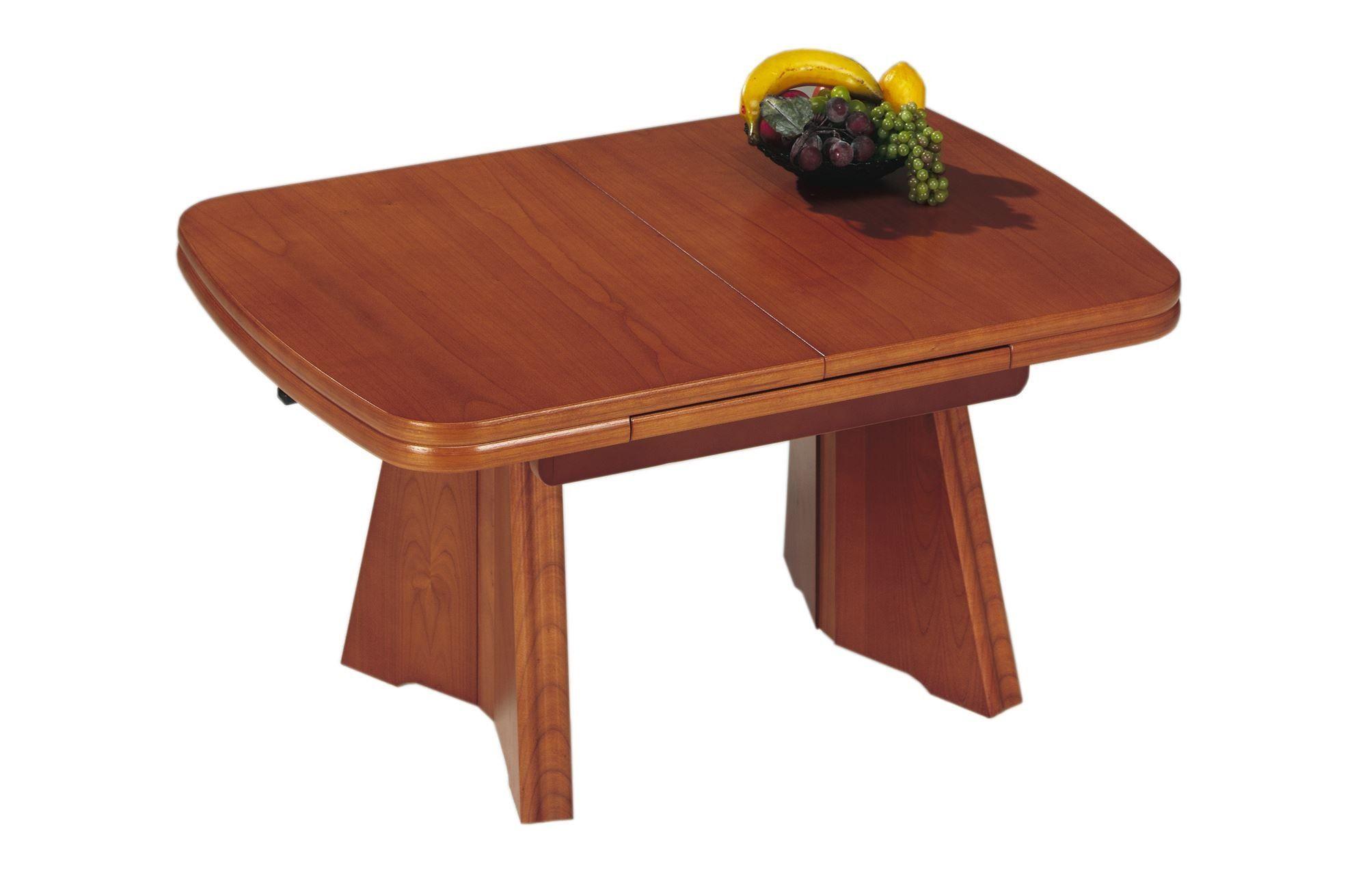 FUNKTIONSTISCH Callida höhenverstellbar und ausziehbar 90(130,5) x 65 x 54-73 Couchtisch massiv Kirschbaum - Dunkelbraun, Holz (90/65/54cm) - 58aufmkessel