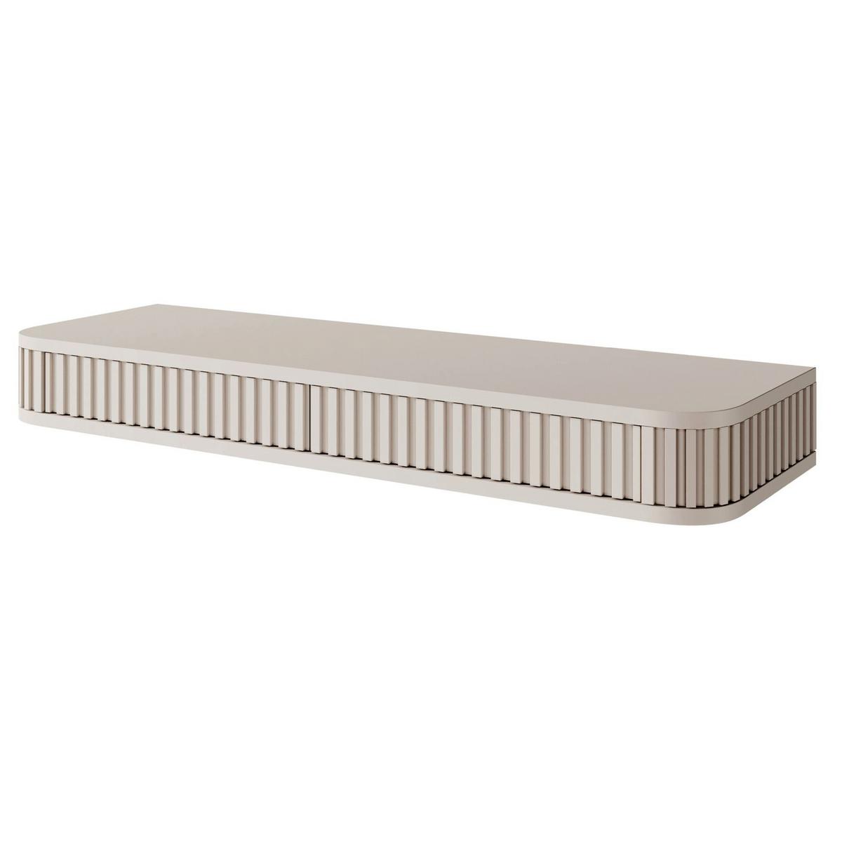 SCHMINKTISCH Ovarlo Greige mit 2 Schubladen 113 cm - Taupe, Holzwerkstoff (113.2/13/38cm) - Selsey