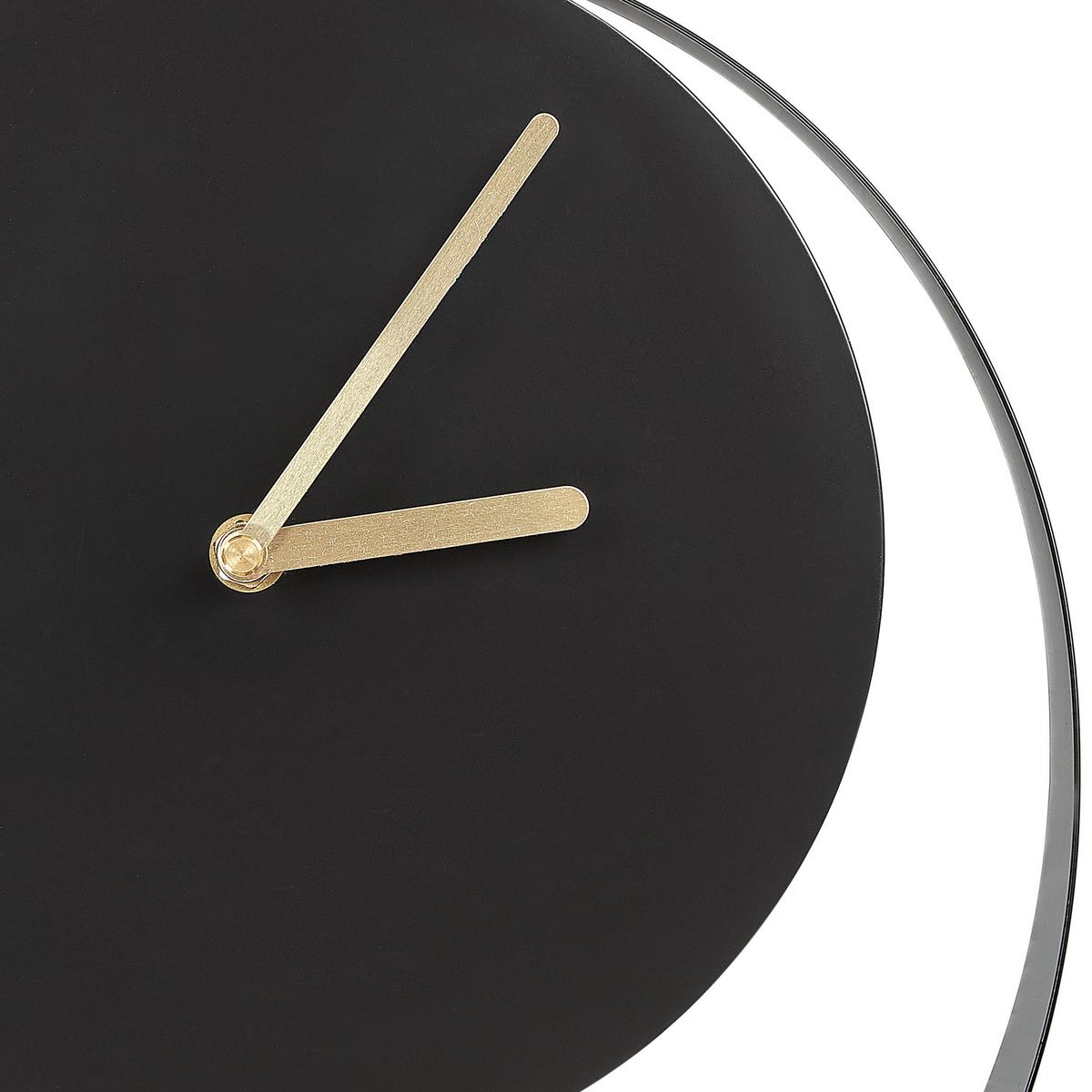 WANDUHR Schwarz/Gold Magland - Goldfarben/Schwarz, Metall (30/30/4cm) - Beliani