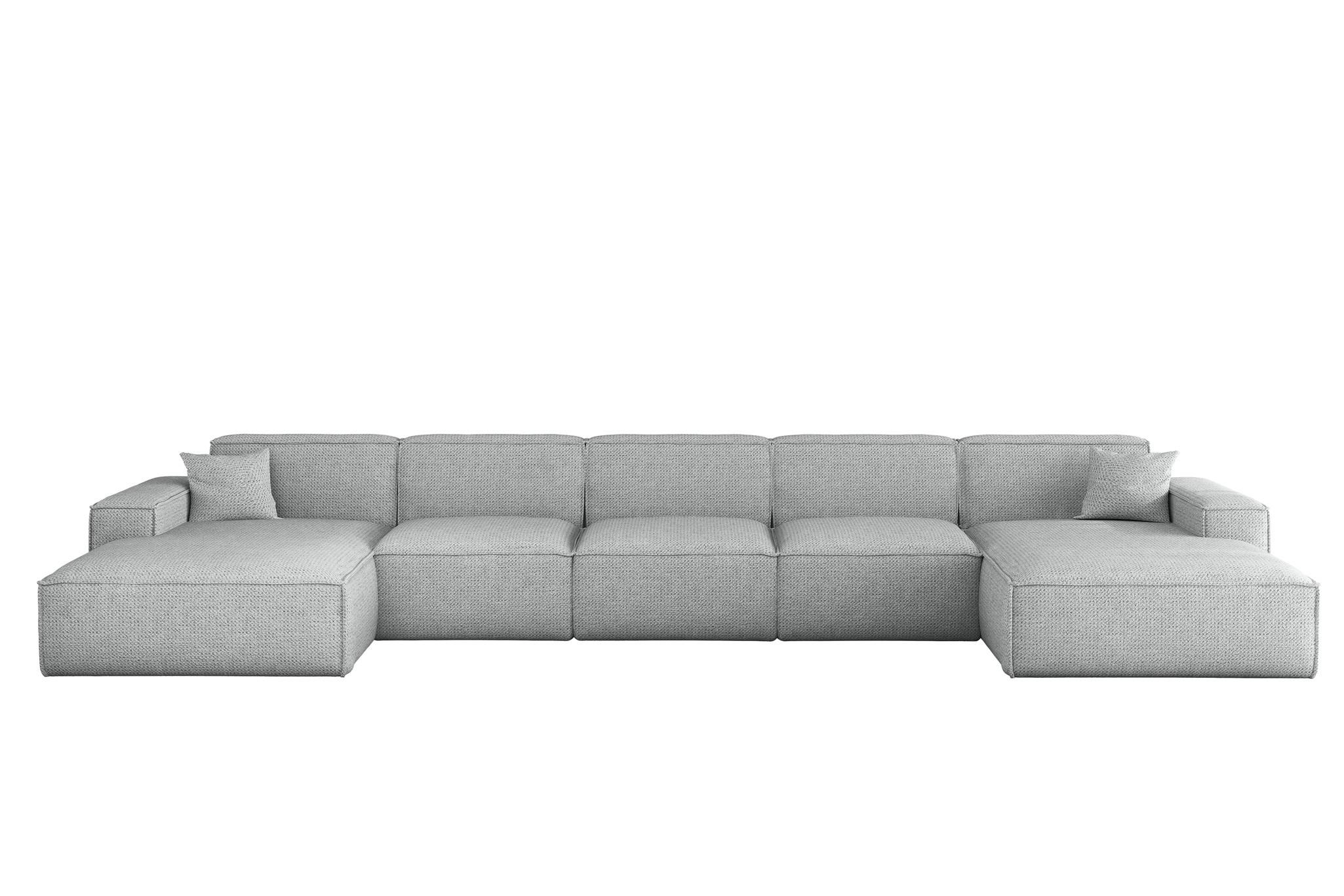 WOHNLANDSCHAFT Celes Premium Xl Artico - Hellgrau, Holzwerkstoff/Textil (462/73/165cm) - Fun Möbel