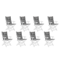 SESSELAUFLAGE Grau Maui - Grau, Textil (40/42/55cm) - Beliani