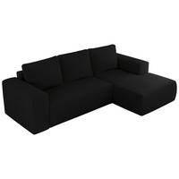 ECKSOFA TRENTINO L Schwarz Boucle - Rechts - Schwarz, Kunststoff/Textil (164/266cm) - MKS