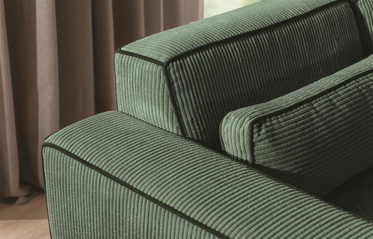 ECKSOFA Schlafsofa Waldo In Poso - Grün, Holzwerkstoff/Textil (260/173cm) - Fun Möbel