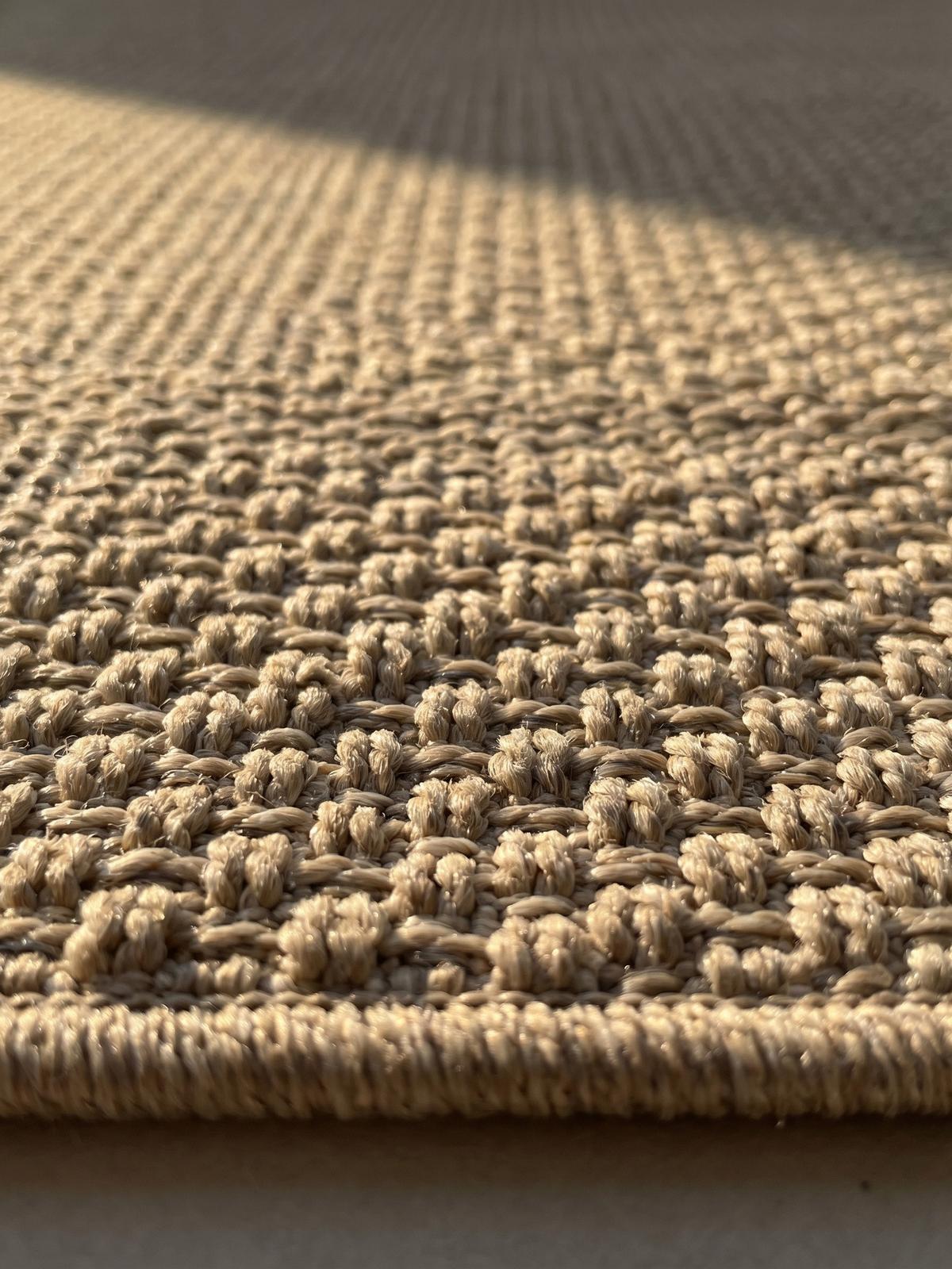 TEPPICH Outdoor VENTOUX in Beige, mit Bordüre, Ø 160 cm - Beige, Textil (160/160cm) - KADIMA DESIGN
