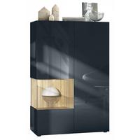 VITRINE Morena Einsatz in Eiche Natur - Eichefarben, Holzwerkstoff (91.5/136.5/37cm) - Vladon