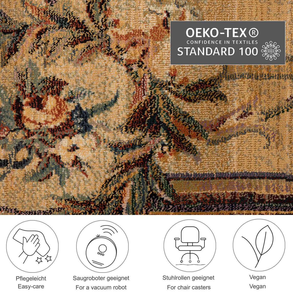 WEBTEPPICH Gabiro 856 60x90 cm - Beige, Textil (60/90cm) - THEKO