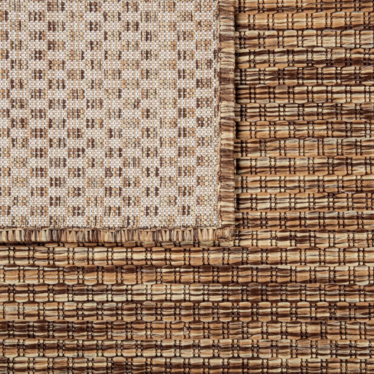 OUTDOORTEPPICH Coffee Ø 120 cm - Dunkelbraun, Kunststoff (120/120cm) - TT Home