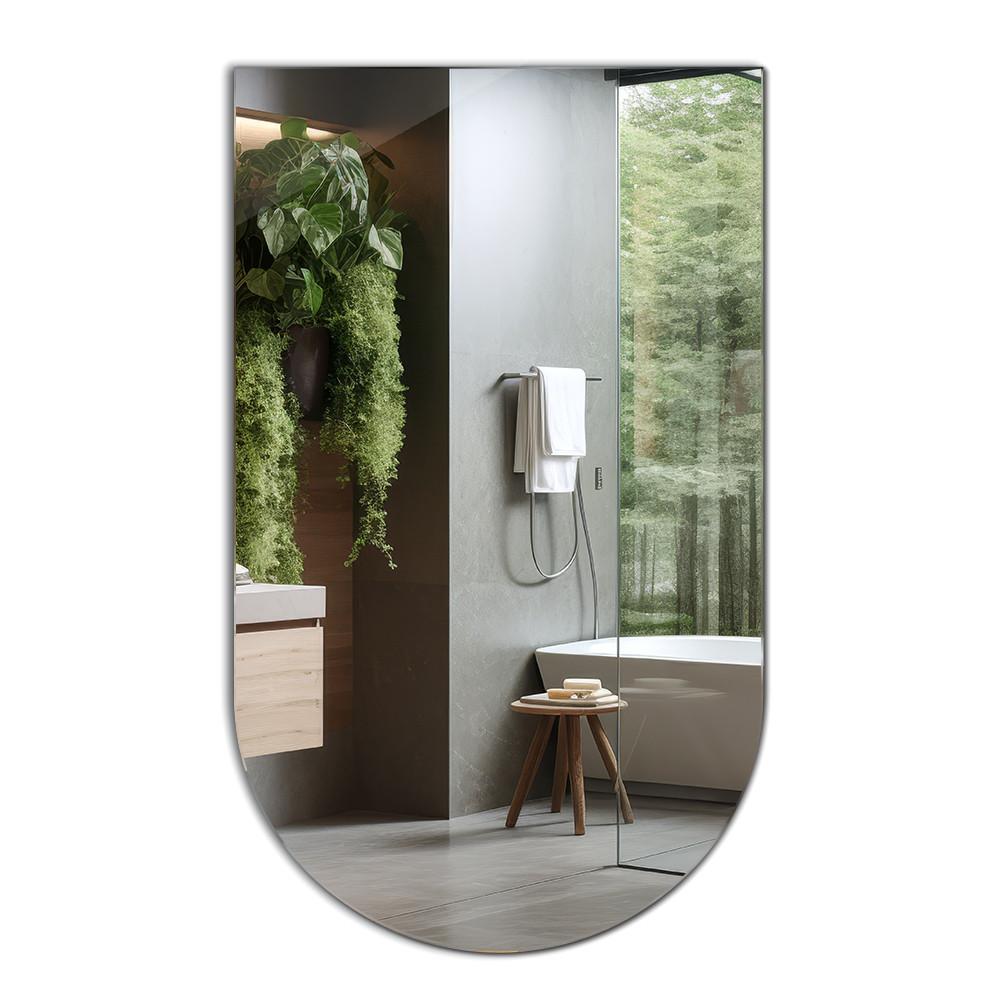 SPIEGEL 60x100 cm Asymmetrisch - Transparent, Glas (60/100/60cm) - TULUP
