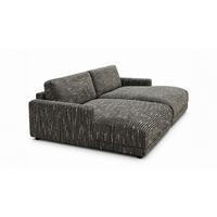 BIG SOFA MARLIN Braun Flachgewebe - Schwarz/Braun, Kunststoff/Textil (262/80/168cm) - KAWOLA