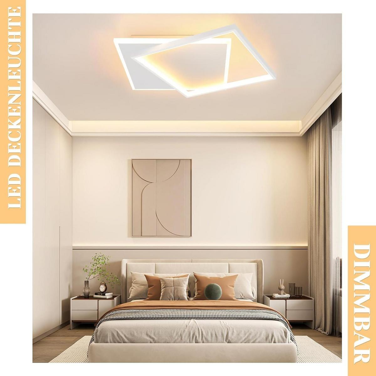 LED-DECKENLEUCHTE Daniela 44/40/6 cm - Weiß, Metall (44/40/6cm) - Nettlife