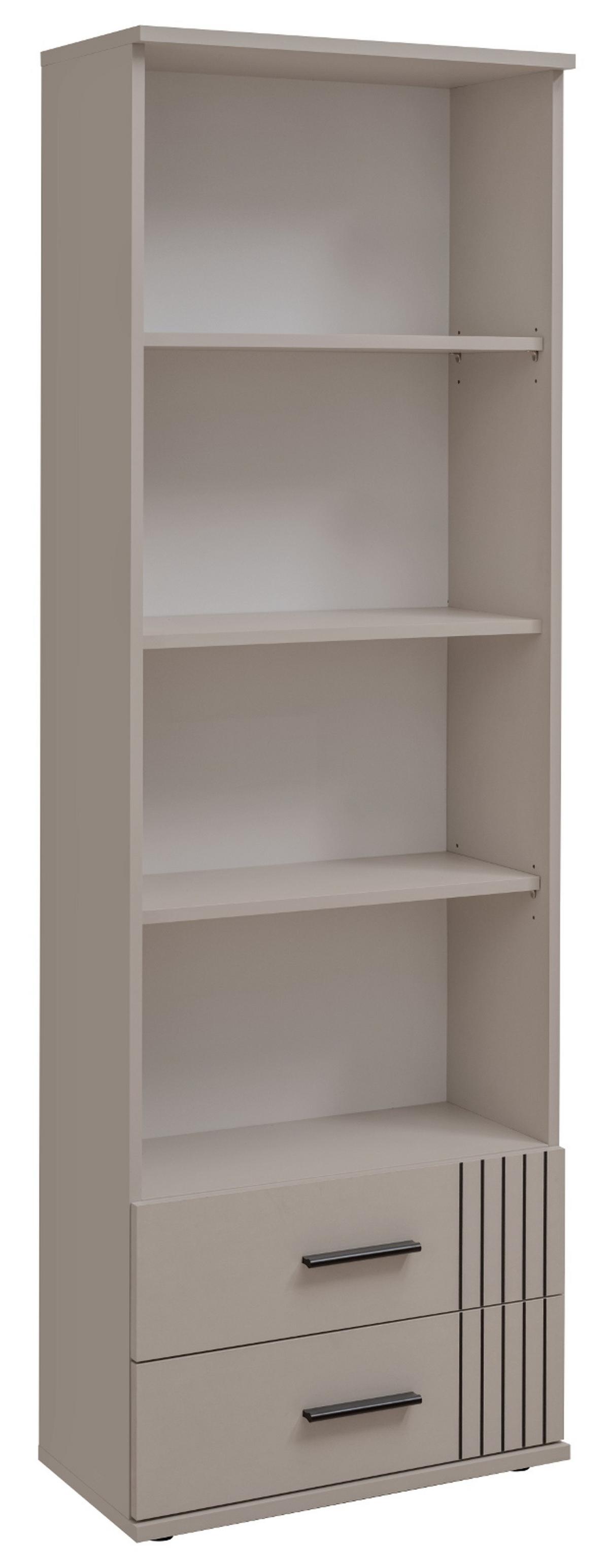 BÜCHERREGAL Kaschmir 59 x 175 cm, Standregal in modernem Design - Kaschmir/Schwarz, Holzwerkstoff/Kunststoff (59/175/30cm) - Inn.Furn