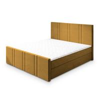BOXBETT COMOZA 140x200 cm mit Matratze und Topper - Gelb - Gelb, Holz (140/200cm) - MASSENO