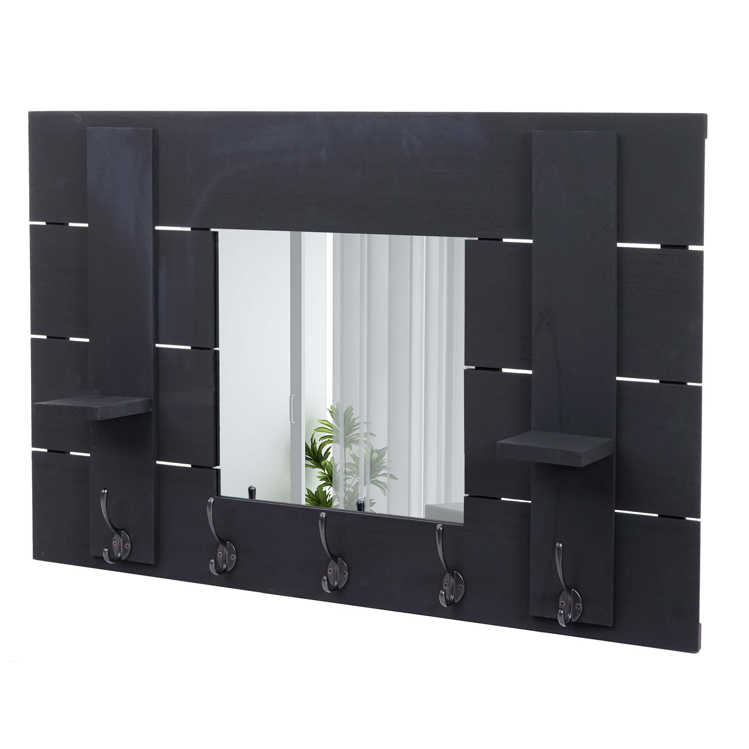 WANDGARDEROBE MIT SPIEGEL Grau - Grau, Holz (90/60/14cm) - MCW