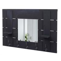 WANDGARDEROBE MIT SPIEGEL Grau - Grau, Holz (90/60/14cm) - MCW