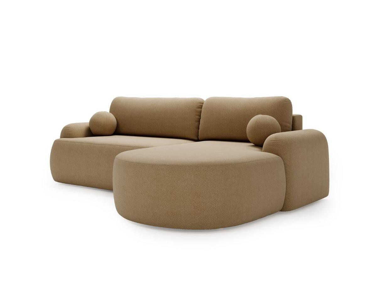 ECKSOFA Aurio Hellbraun Rechts - Hellbraun, Holz/Textil (261/177cm) - Graingold