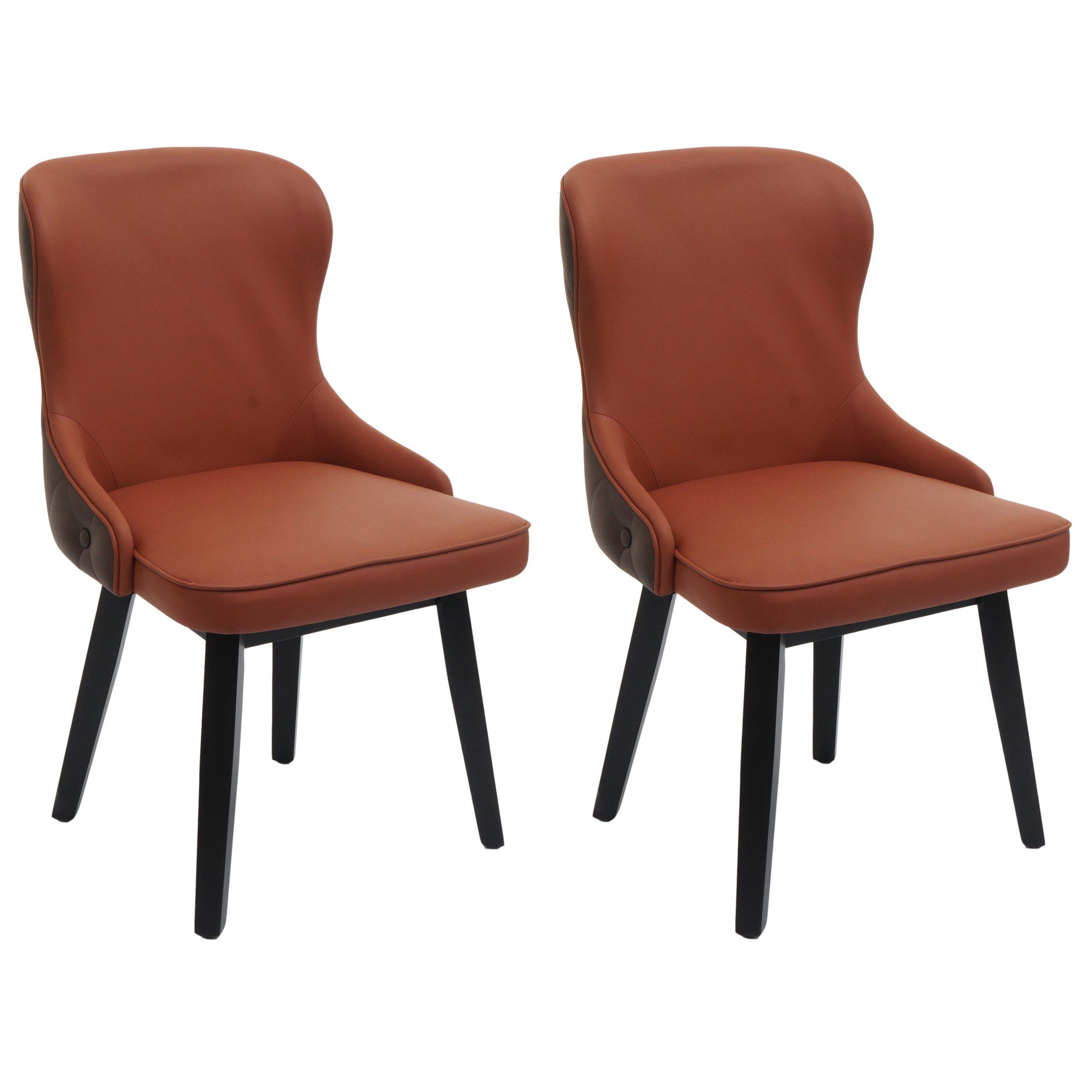 ESSZIMMERSTUHL Rotbraun, Braun 2er-Set - Rotbraun/Terracotta, Textil (53/86/53cm) - MCW