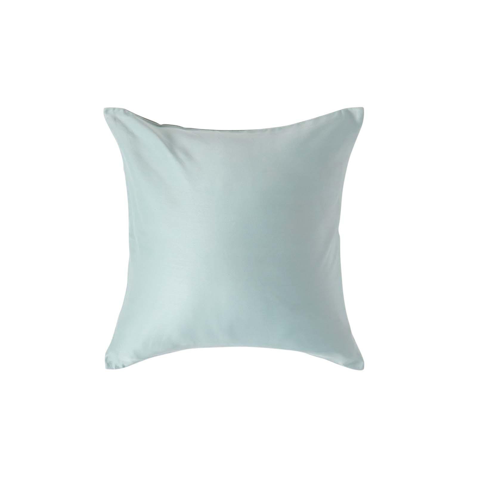BIO-KISSENBEZUG Satin, Fadendichte 400 - Hellblau, Textil (40/40cm) - Homescapes