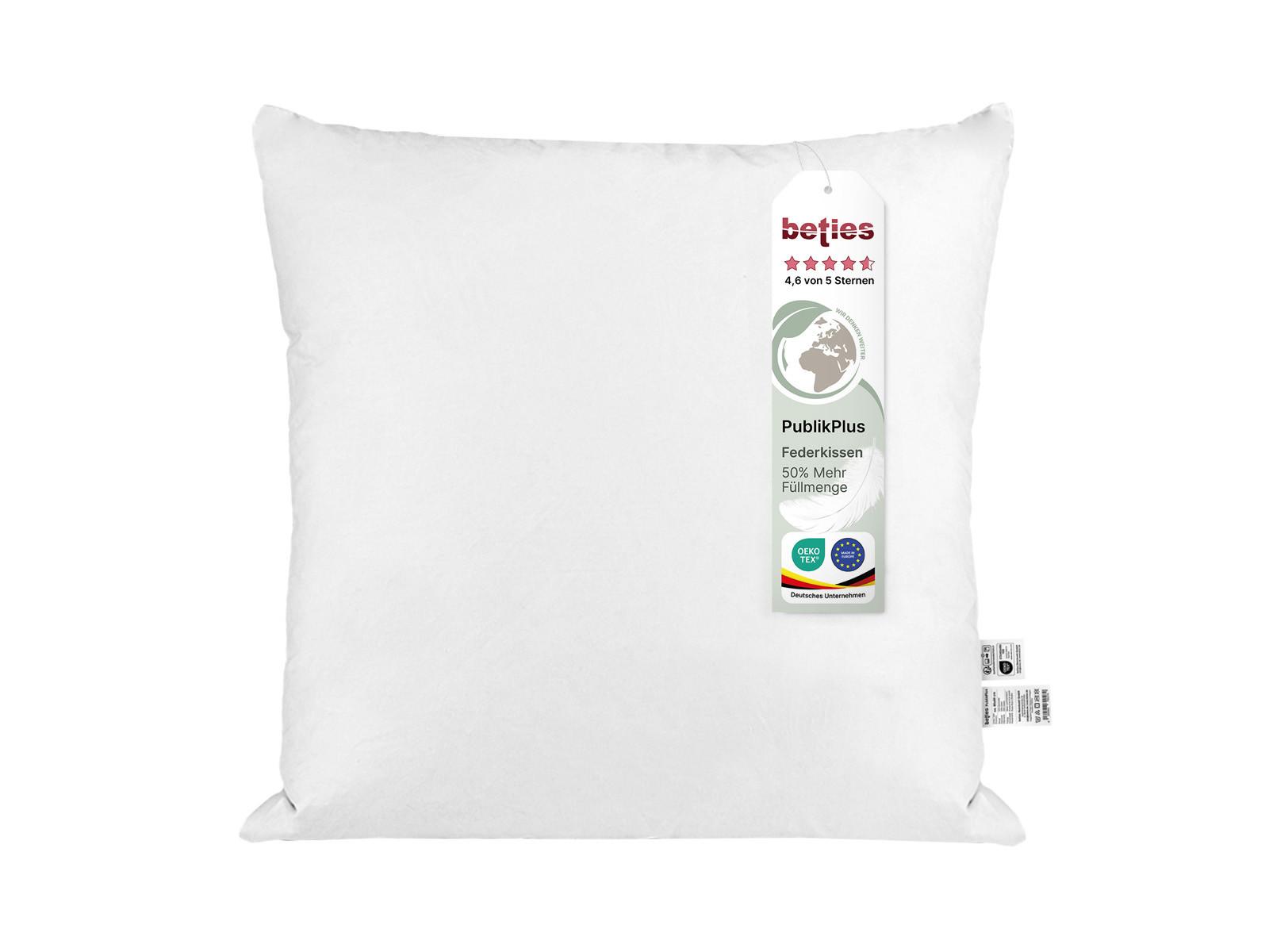 FEDERKISSEN PublikPlus 80/80 cm - Creme, Textil (80/80cm) - beties Heimtextil