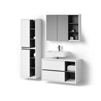 BADMÖBEL-SET Vomano Weiß 3 Teile - Weiß, Holzwerkstoff (100/60/45cm) - Livinity®