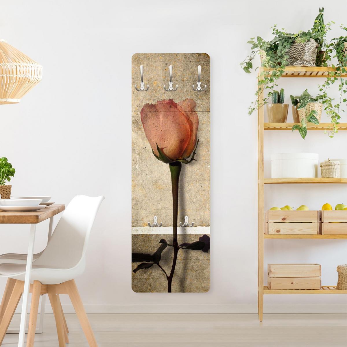 WANDGARDEROBE - Inner Rose Braun 34/105 cm - Rosa, Holzwerkstoff (34/105/1.6cm) - Bilderwelten