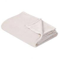 DECKE Cremeweiß Bayburt 200/220 cm - Ecru, Textil (200/220cm) - Beliani