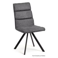 ESSZIMMERSTUHL (8er-Set) Ddene 47x92x60 Schwarz/Grau - Schwarz/Grau, Kunststoff (60/92/47cm) - 58aufmkessel