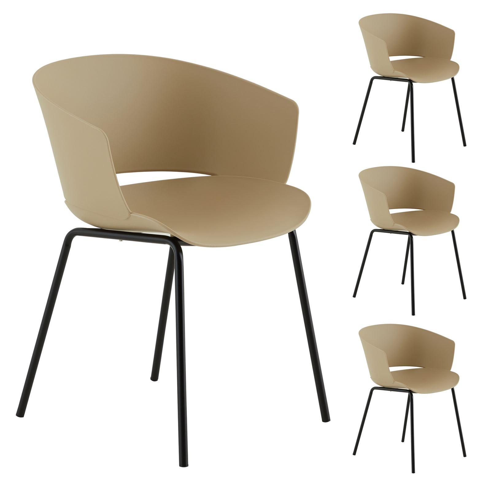 GARTENSTÜHLE NIVEL 4er-Set beige - Beige, Textil (60/80/56cm) - IDIMEX