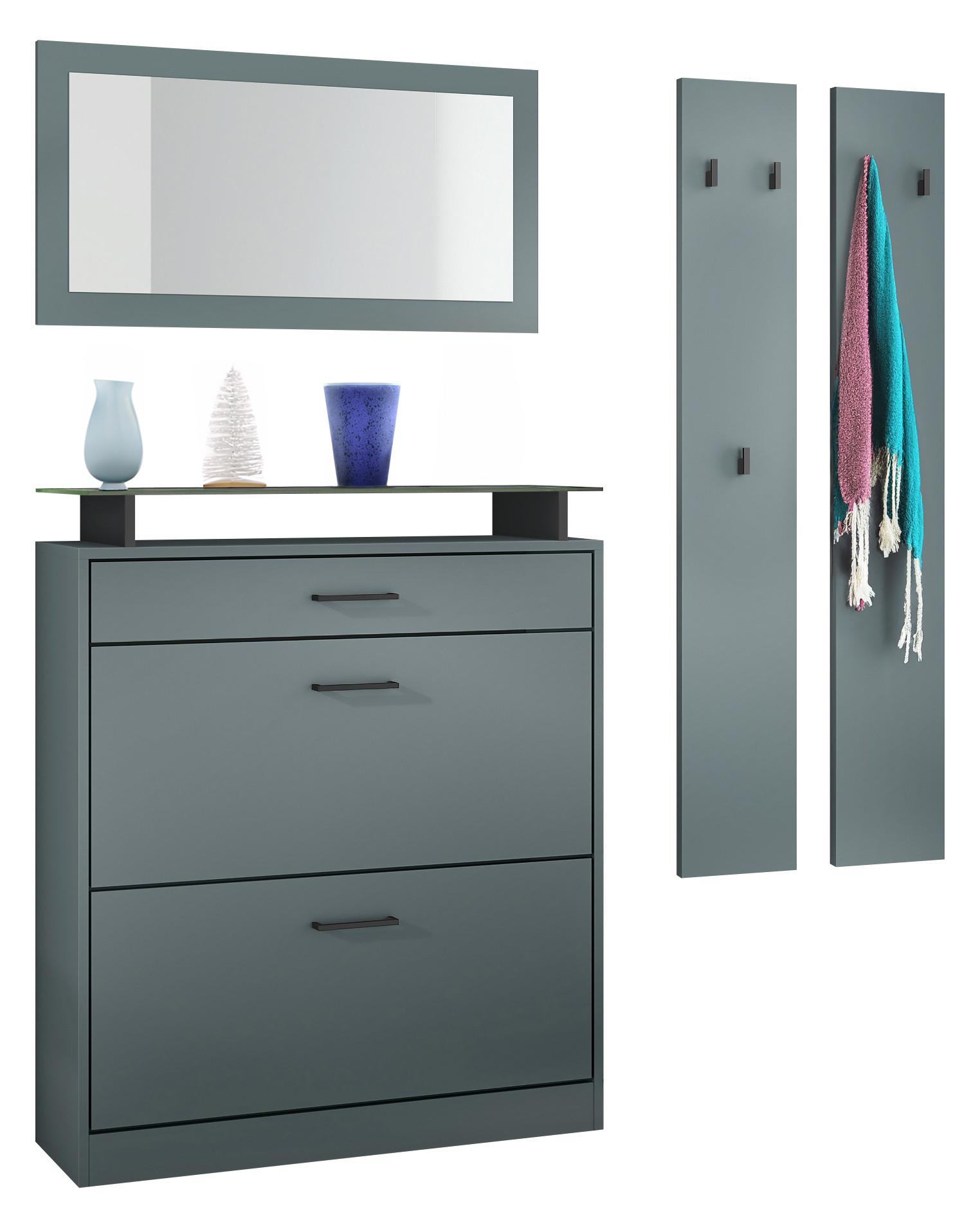 GARDEROBE Enigma Fjord - Dunkelgrün, Holzwerkstoff (160/180/23cm) - Vladon