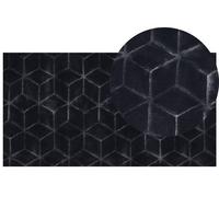 SHAGGY-KUNSTFELLTEPPICH Thatta 150/80 cm - Schwarz, Kunststoff (80/150cm) - Beliani