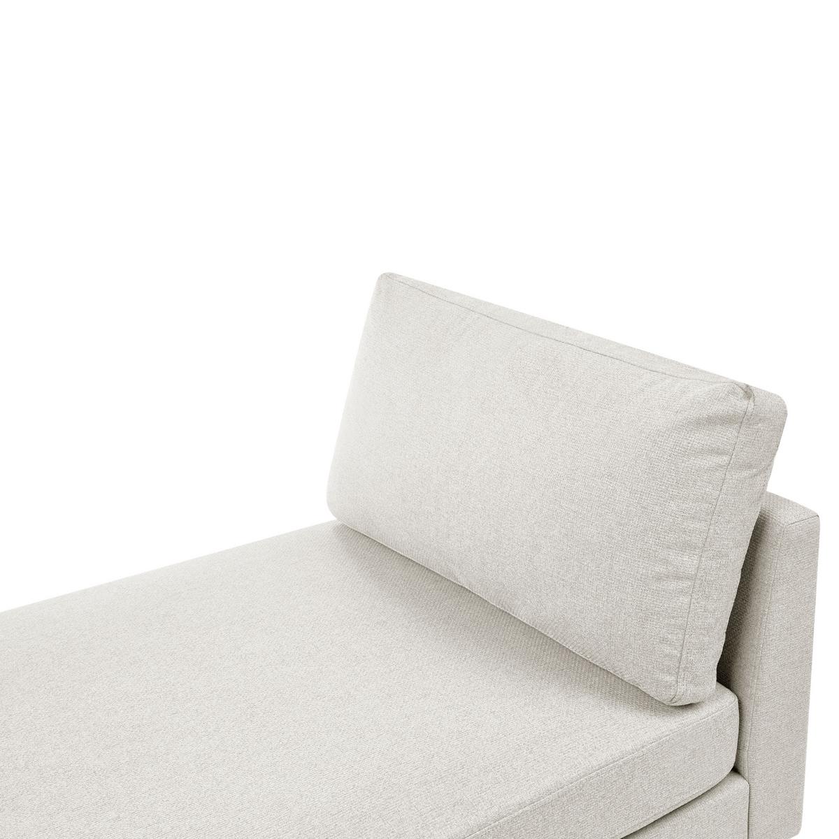 CHAISELONGUE Stoff Hellbeige Archiane - Beige/Schwarz, Textil (170/60/85cm) - Beliani