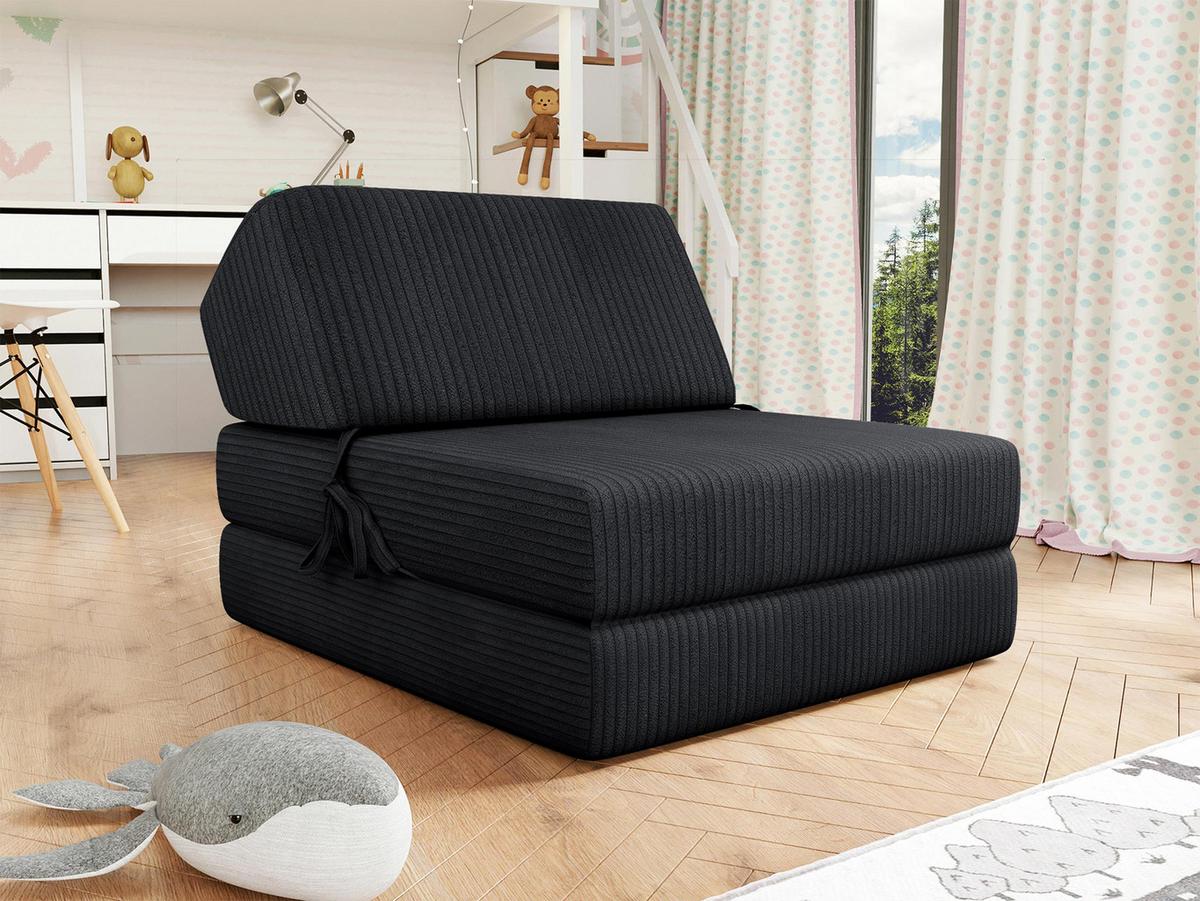 KLAPPSOFA Kevin Cord - Schwarz, Textil (73/58/90cm) - MIRJAN24